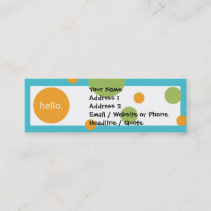 Skinny Mini Moderne Stippen Profiel / Roepkaart Contactkaartje