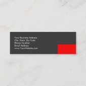 Skinny Modern Red Bold Text Grey Visitekaartje (Achterkant)