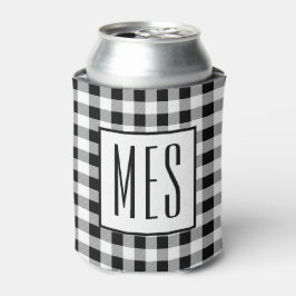 Skinny Monogram Initialen, Buffalo Check Pattern Blikjeskoeler