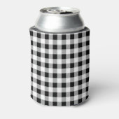 Skinny Monogram Initialen, Buffalo Check Pattern Blikjeskoeler (Blikje Achterkant)