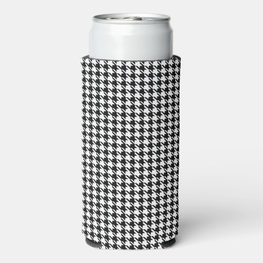Skinny Monogram Initialen, Houndstooth Pattern, (Seltzer Achterkant)