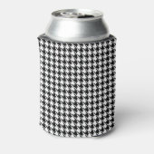 Skinny Monogram Initialen, Houndstooth Pattern 12o Blikjeskoeler (Blikje Achterkant)