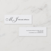 Skinny Monogram Wit Grijs Visitekaartje (Voorkant / Achterkant)