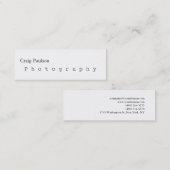 Skinny Photographie tendance Carte de visite blanc (Devant / Derrière)