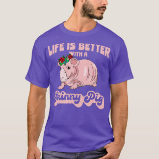 Skinny Pig Lover Gifts Cavy Pet Rodent Guinea Pig T-shirt
