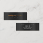 Skinny Plain Modern Gray Background Mini Visitekaartje (Voorkant / Achterkant)