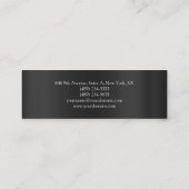 Skinny Plain Modern Gray Background Mini Visitekaartje (Achterkant)