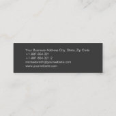 Skinny Plain Photographie gris noir Carte de visit (Dos)