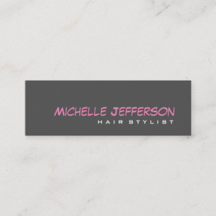 Skinny Professional Script Grey Pink Visitekaartje