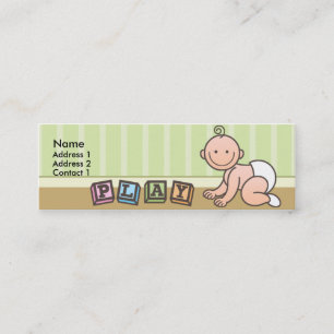 Skinny-profielkaarten voor Baby afspelen Mini Visitekaartje
