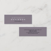 Skinny Rocket Metallic Grey Monogram Visitekaartje (Voorkant / Achterkant)