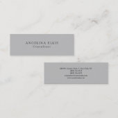 Skinny Silver Grey  Professional Mini Visitekaartje (Voorkant / Achterkant)