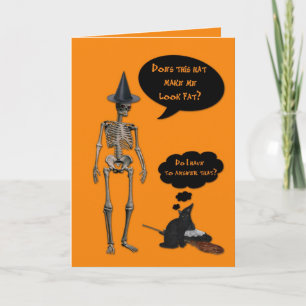 Skinny Skeleton Halloween Kaart