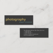 Skinny Slim Plain Photographie Carte de visite gri (Devant / Derrière)