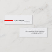 Skinny Slim Stylish Red Black White Visitekaartje (Voorkant / Achterkant)