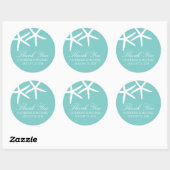Skinny Starfish bruiloft Ronde Sticker (Vel)