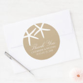 Skinny Starfish bruiloft Ronde Sticker (Envelop)