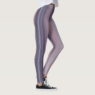 Skinny Stripes, Plum, Mauve, Roos, Blush Pink Leggings