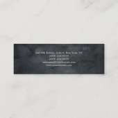 Skinny Stylish Gray Minimalist Plain Mini Visitekaartje (Achterkant)