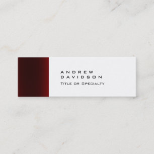 Skinny Trend Red White Plain Stylish Visitekaartje