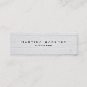 Skinny Unieke Modern Gray Wall Minimalist Plain Mini Visitekaartje