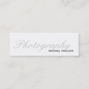 Skinny White Script Fotografie Visitekaartje