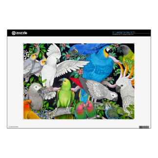 Skins Pour Ordinateurs Portables 33 Cm Perroquets d'animal familier de la peau du monde