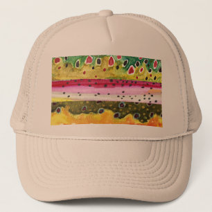 Skins van drie prachtige forel trucker pet