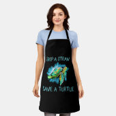 Skip a Straw Save A Turtle Tortoise Schort (Gedragen)