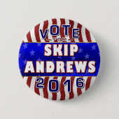 Skip Andrews President 2016 Verkiezingsrepublikein Ronde Button 5,7 Cm (Voorkant)