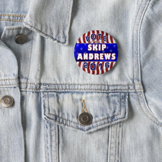 Skip Andrews President 2016 Verkiezingsrepublikein Ronde Button 5,7 Cm (In situ)