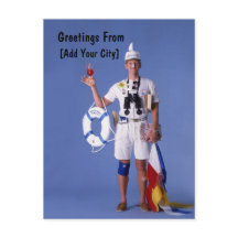 Skip Sayles™_humoristische groeten uit briefkaart