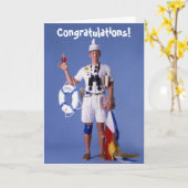 Skip Sayles™_sailing-themed Gefeliciteerd Kaart (Gele Bloem)