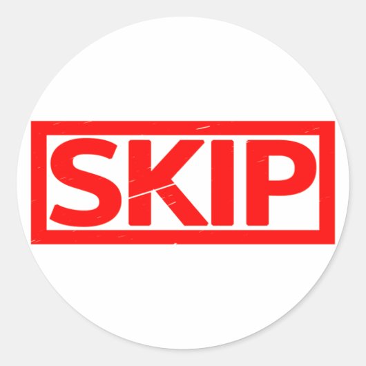Skip Stamp Ronde Sticker (Voorkant)