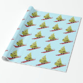 Skipinebomen Sneeuwwinter Cadeaupapier (Uitgerold)
