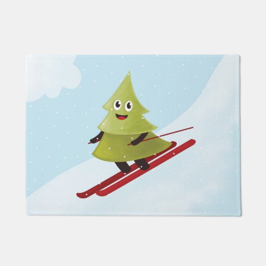 Skipinebomen Sneeuwwinter Deurmat (Voorkant)