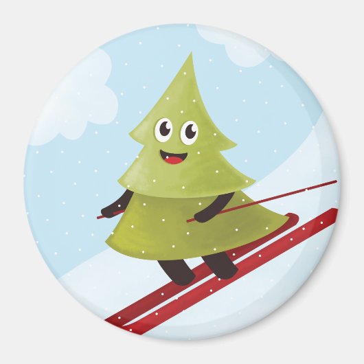 Skipinebomen Sneeuwwinter Magneet (Voorkant)