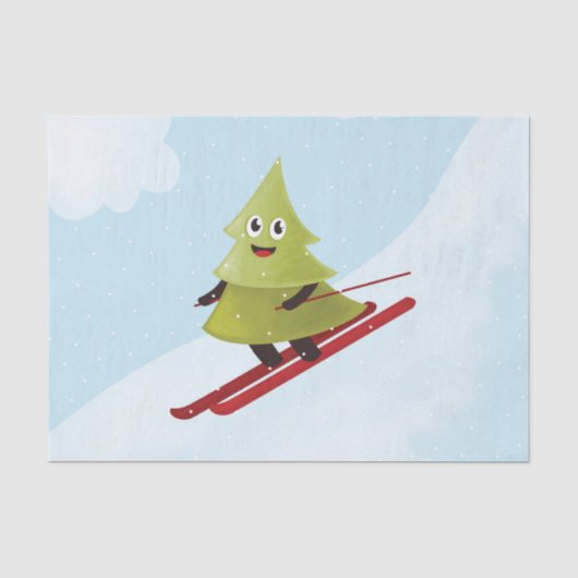 Skipinebomen Sneeuwwinter Tissuepapier (Voorkant)