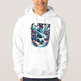 Skipiste met Halloween geesten Hoodie