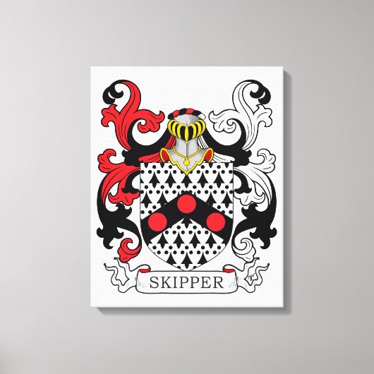 Skipper Family Crest Canvas Afdruk (Voorkant)