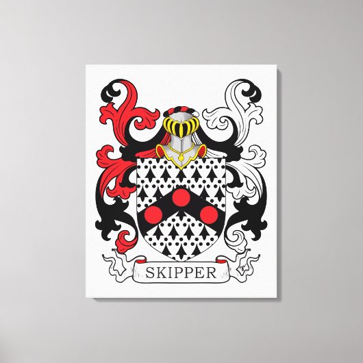 Skipper Family Crest Canvas Afdruk (Voorkant)