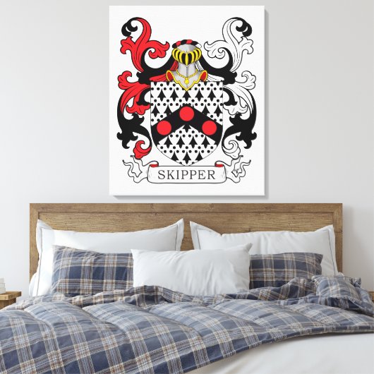 Skipper Family Crest Canvas Afdruk (Insitu (Slaapkamer))