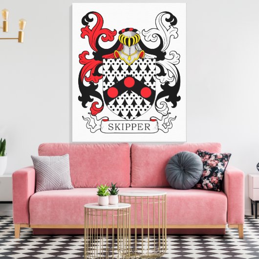 Skipper Family Crest Canvas Afdruk (Insitu (Woonkamer))