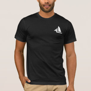 Skipper Sailor Name Mannen Black T-Shirt