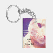 Skippy de wonderkat in de ruimte sleutelhanger (Voorkant Links)