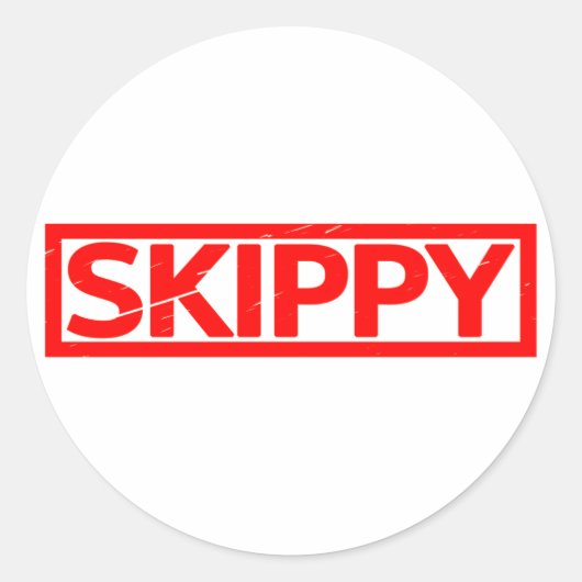 Skippy Stamp Ronde Sticker (Voorkant)