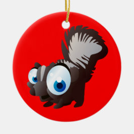 Skippy the Skunk Keramisch Ornament