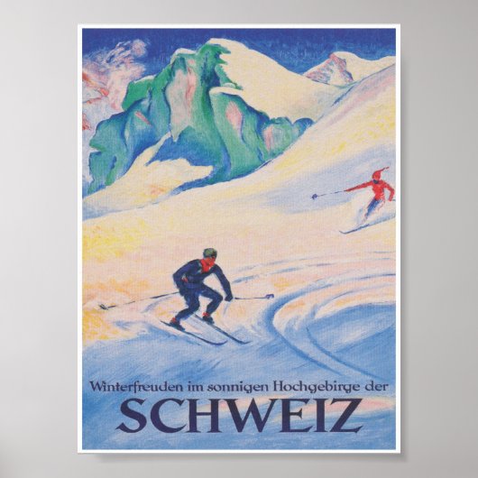 skireisposter Zwitserland Poster (Voorkant)