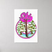  skiroze logo canvas afdruk (Voorkant)