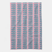 Skis bleu sur serviette de cuisine rose (Vertical)